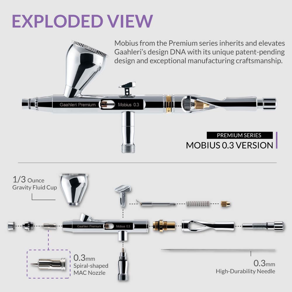 Gaahleri Premium Series - GHPM Mobius 0.3mm Airbrush