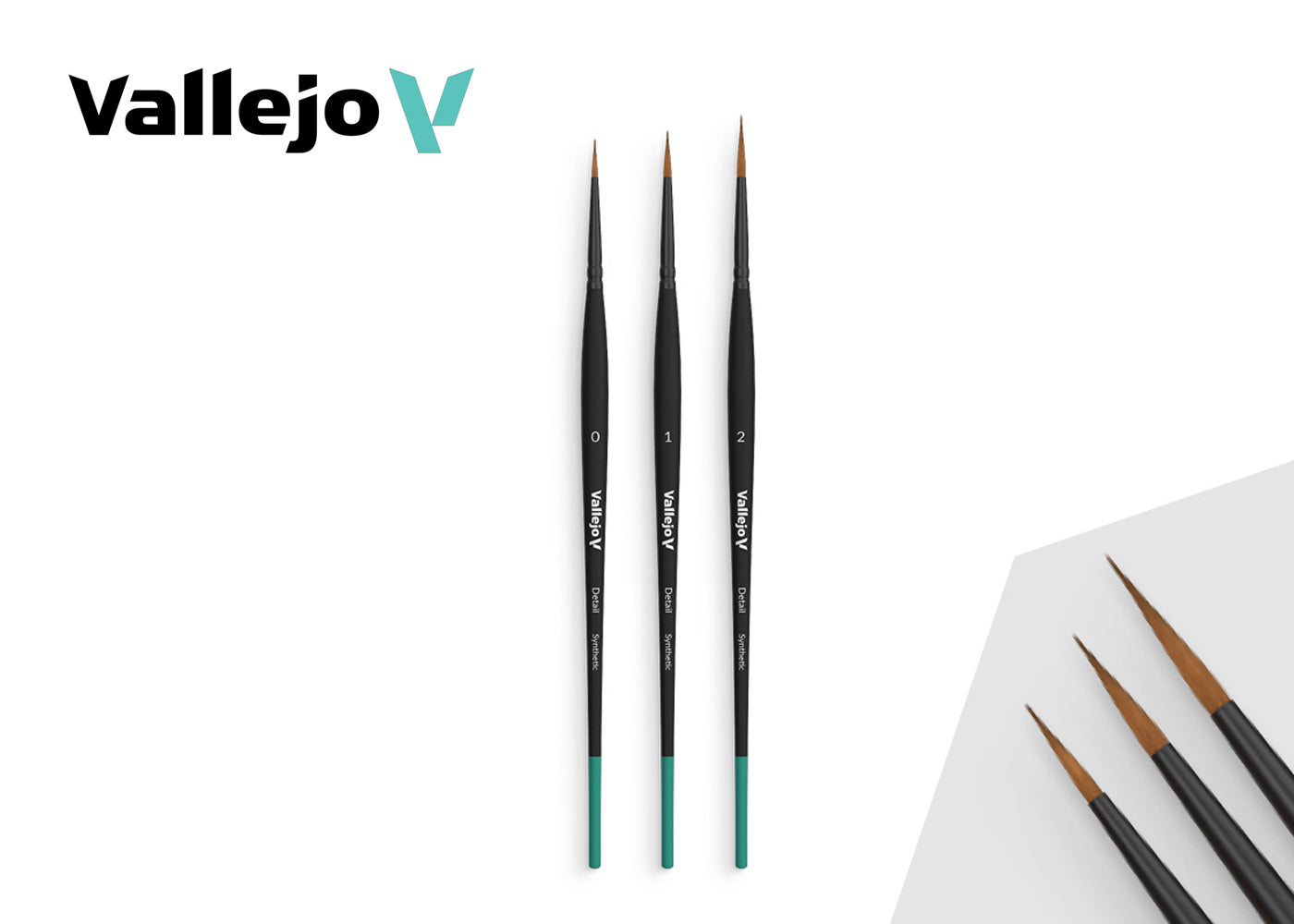 B02991 Vallejo Detail Brushes - Design Set (Sizes 0, 1 & 2)