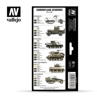 71.625 Vallejo Model Air Set - AFV Colour Series - 71625 WWII US Army Europe & North Africa 1942-1945