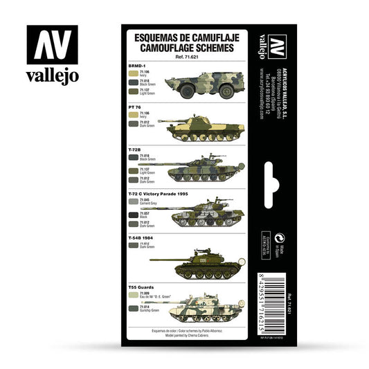 71.621 Vallejo Model Air Set - AFV Colour Series - Cold War & Modern Russian Green Patterns 71621