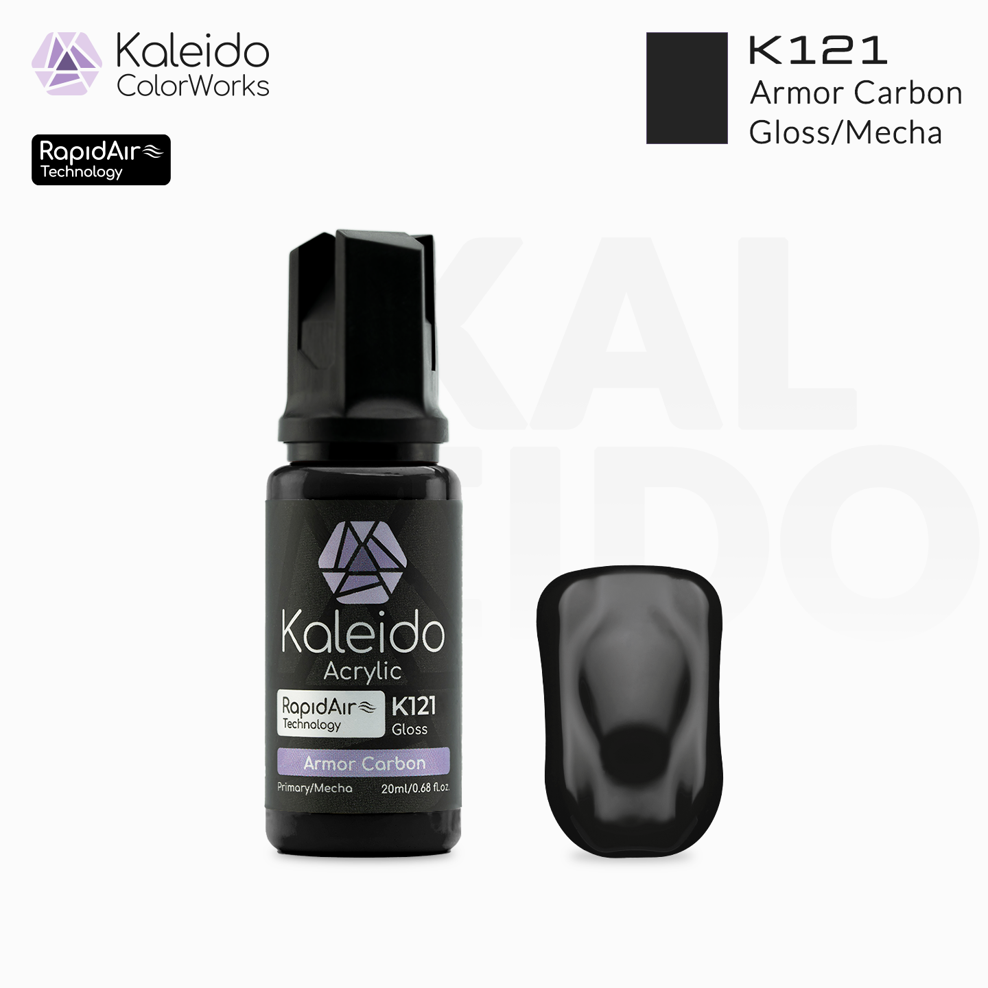 K121 Gaahleri Kaleido ColorWorks - Mecha Colors - Armor Carbon 20ml