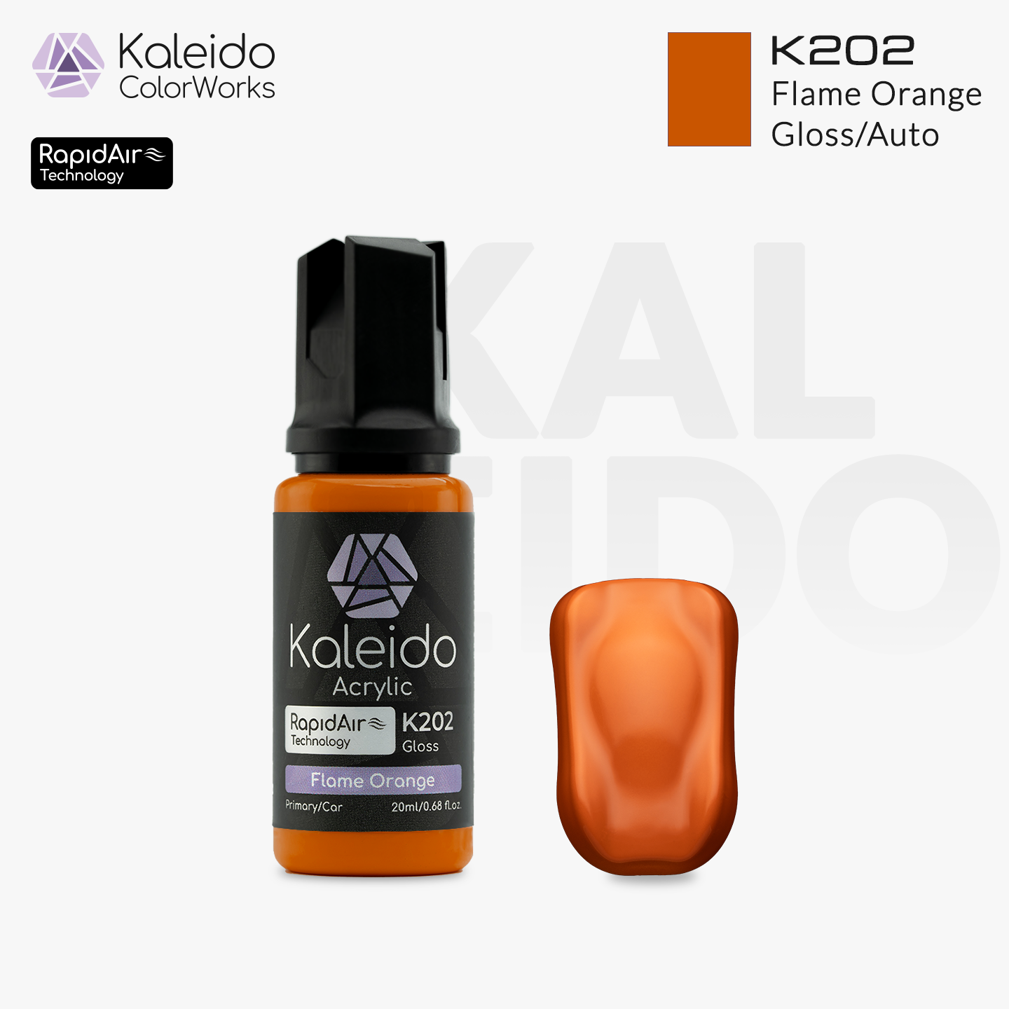 K202  Gaahleri Kaleido ColorWorks - Auto Colors - Flame Orange 20ml