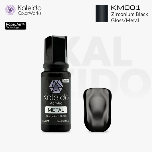 KM001 Gaahleri Kaleido ColorWorks - Metal Colors - Zirconium Black 20ml