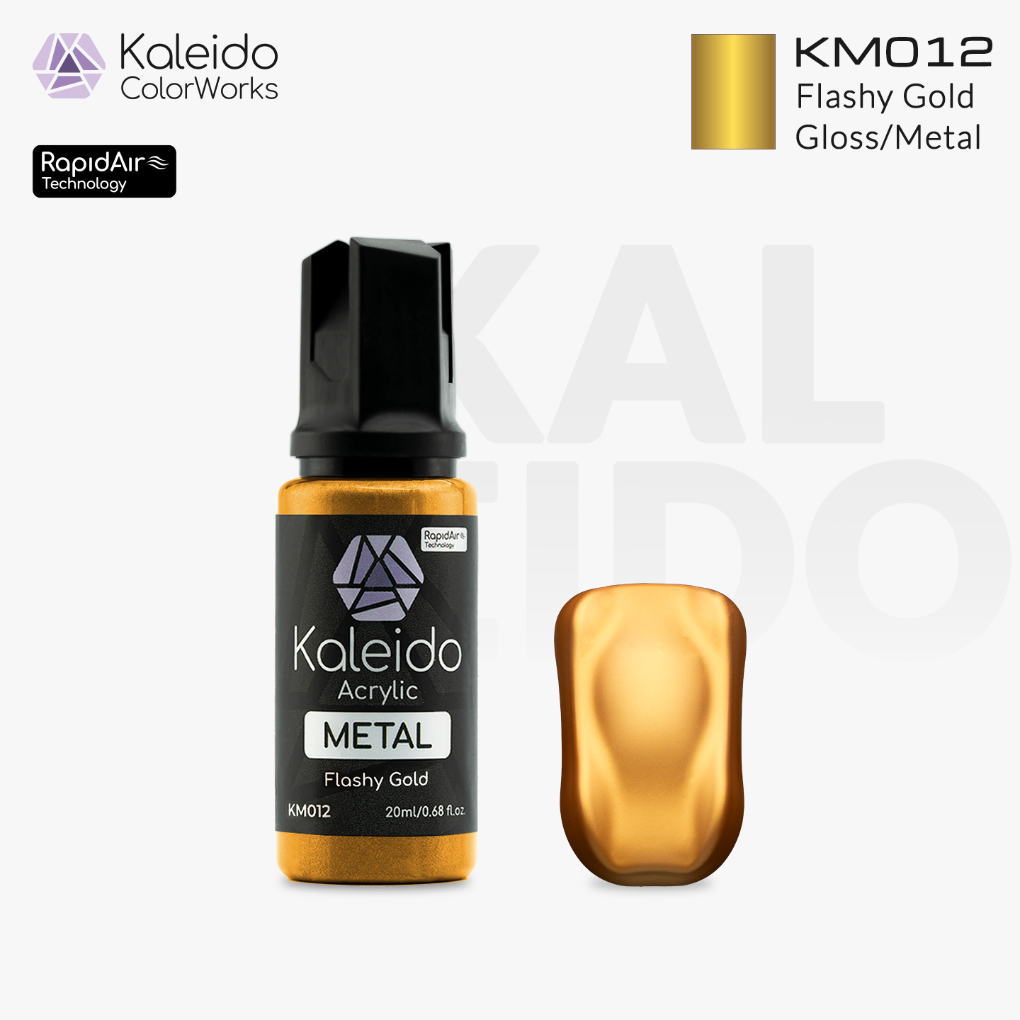 KM012 Gaahleri Kaleido ColorWorks - Metal Colors - Flashy Gold 20ml