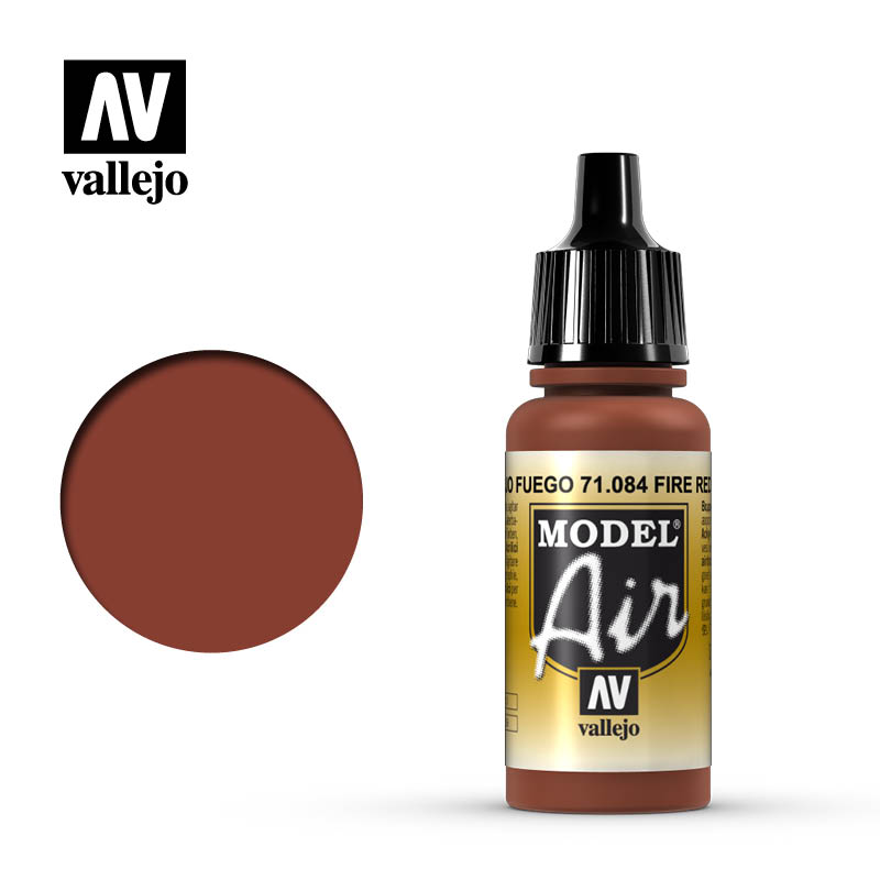 71.084 Vallejo Model Air - Fire Red - 17 ML