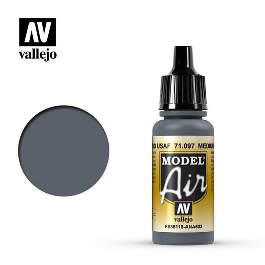 71.097 Vallejo Model Air - Medium Gunship Gray - 17 ML