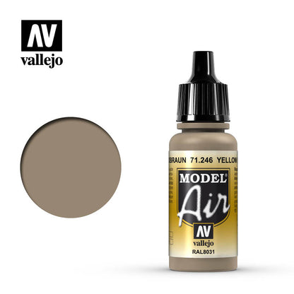 71.246 Vallejo Model Air - Yellow Brown - 17 ML