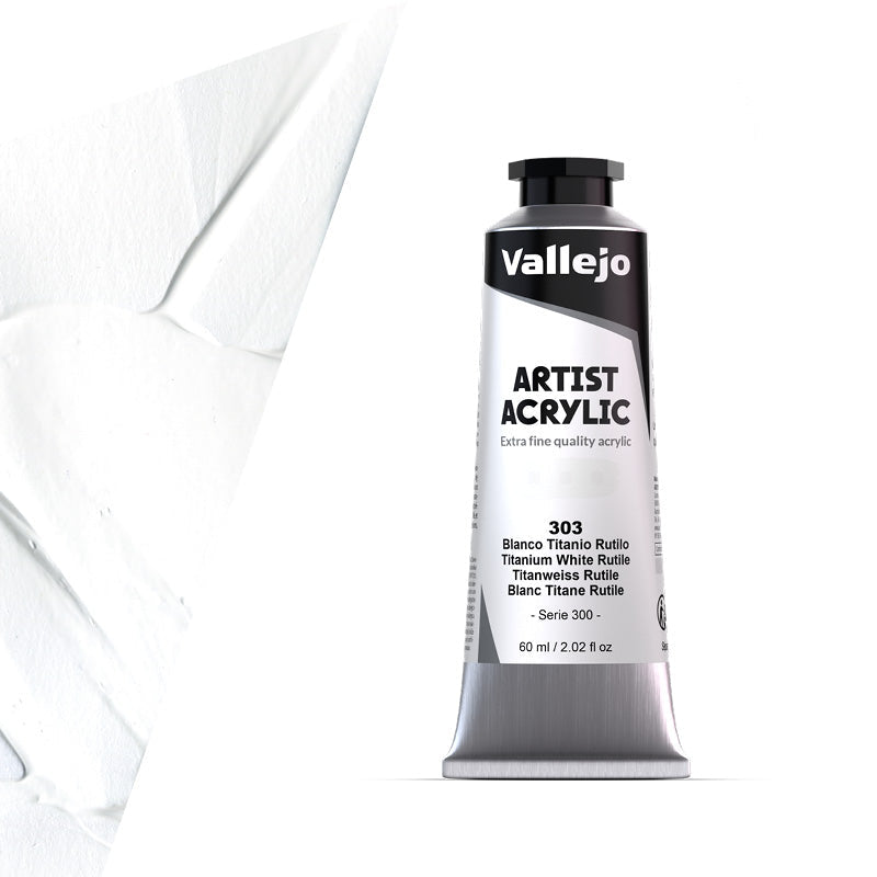 16.303 Vallejo Artist Acrylic - Titanium White Rutile - 60 ML