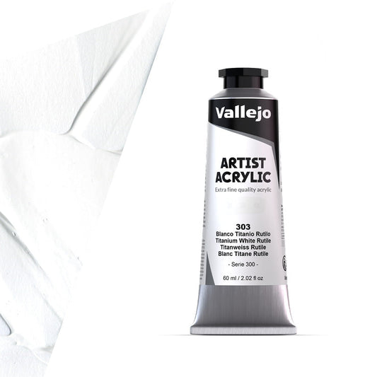16.303 Vallejo Artist Acrylic - Titanium White Rutile - 60 ML