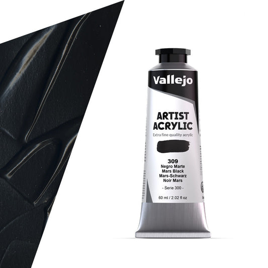 16.309 Vallejo Artist Acrylic - Mars Black - 60 ML
