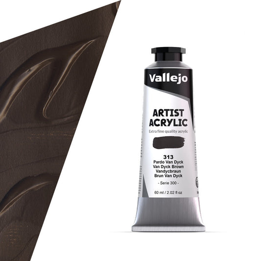 16.313 Vallejo Artist Acrylic - Van Dyck Brown - 60 ML