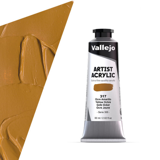 16.317 Vallejo Artist Acrylic - Yellow Ochre - 60 ML