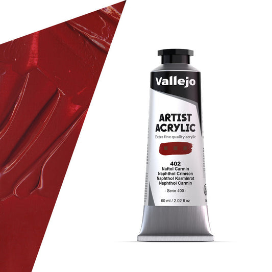 16.402 Vallejo Artist Acrylic - Naphthol Crimson - 60 ML