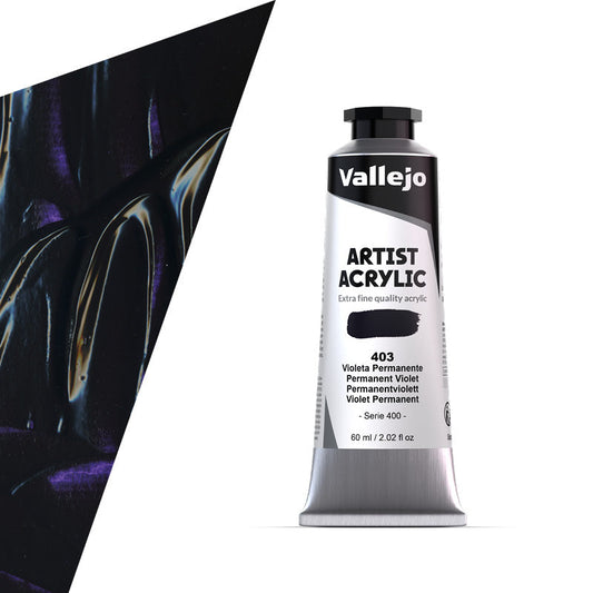 16.403 Vallejo Artist Acrylic - Permanent Violet - 60 ML