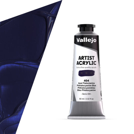 16.404 Vallejo Artist Acrylic - Phthalocyanine Blue - 60 ML