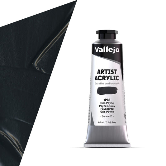 16.412 Vallejo Artist Acrylic - Payne’s Grey - 60 ML