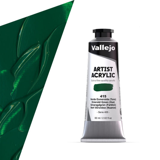 16.415 Vallejo Artist Acrylic - Emerald Green (Hue) - 60 ML