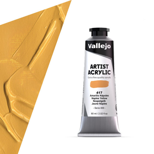 16.417 Vallejo Artist Acrylic - Naples Yellow - 60 ML