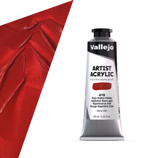 16.419 Vallejo Artist Acrylic - Naphthol Red Light - 60 ML