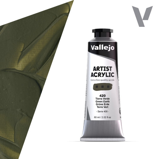 16.420 Vallejo Artist Acrylic - Green Earth - 60 ML