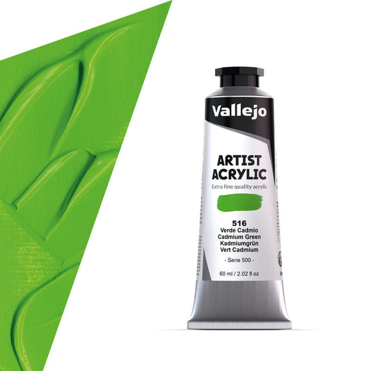 16.516 Vallejo Artist Acrylic - Cadmium Green - 60 ML