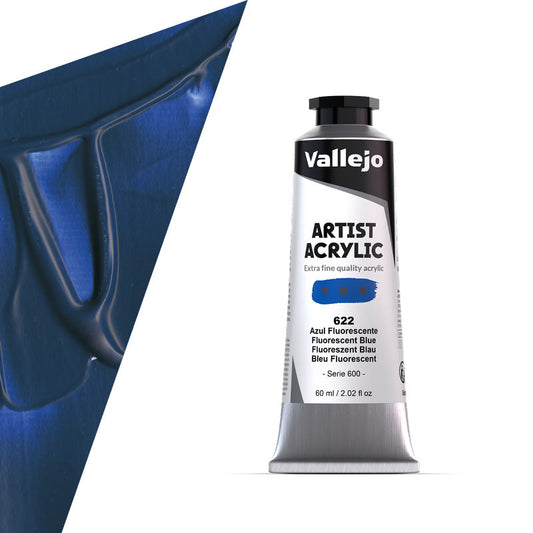 16.622 Vallejo Artist Acrylic - Fluorescent Blue - 60 ML