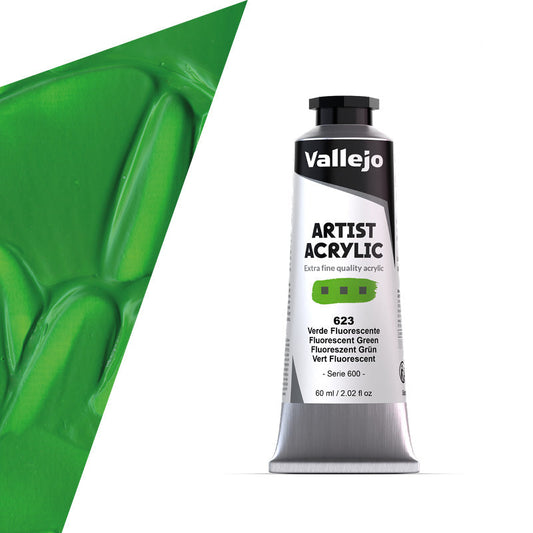 16.623 Vallejo Artist Acrylic - Fluorescent Green - 60 ML