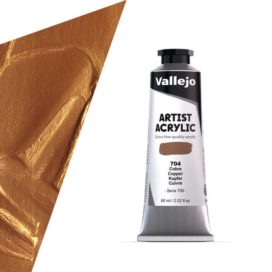 16.704 Vallejo Artist Acrylic - Copper - 60 ML