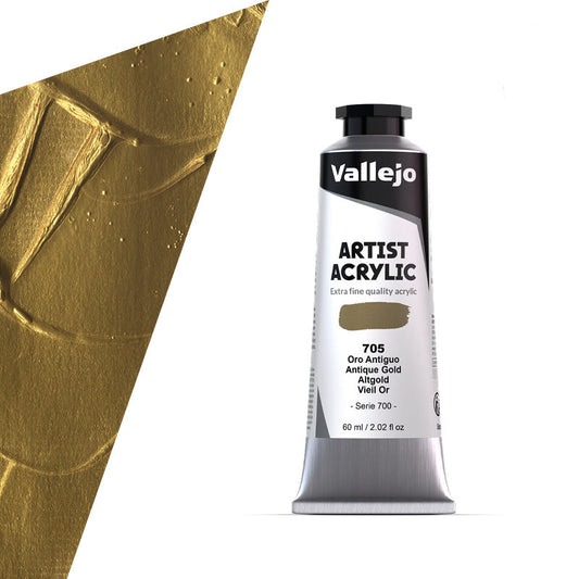 16.705 Vallejo Artist Acrylic - Antique Gold - 60 ML