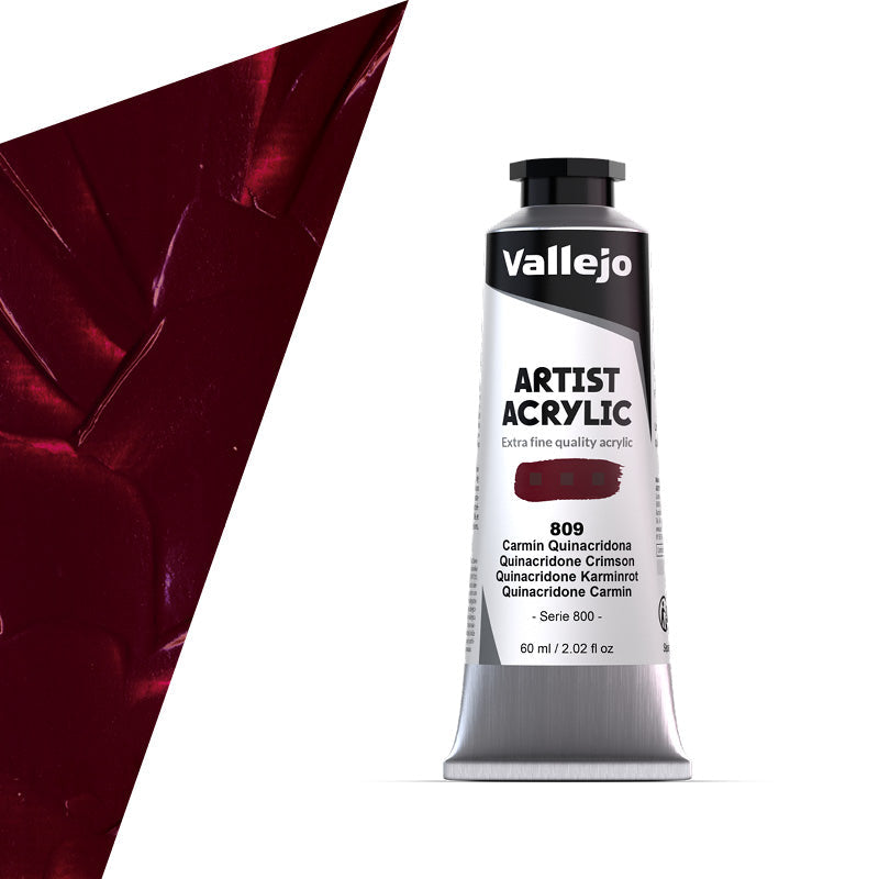 16.809 Vallejo Artist Acrylic - Quinacridone Crimson - 60 ML