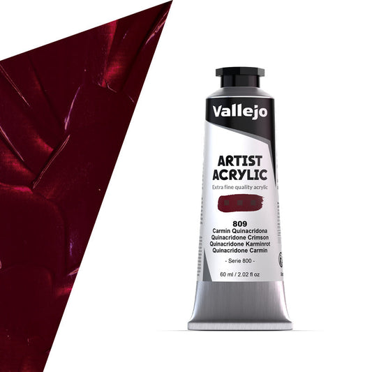 16.809 Vallejo Artist Acrylic - Quinacridone Crimson - 60 ML