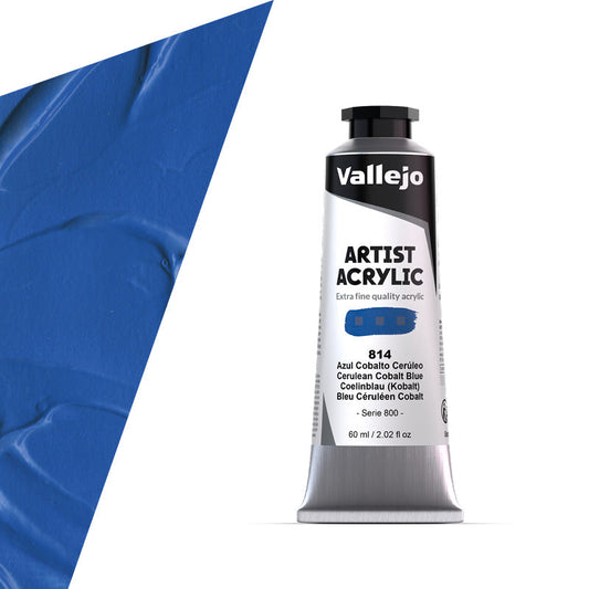 16.814 Vallejo Artist Acrylic - Cerulean Cobalt Blue - 60 ML