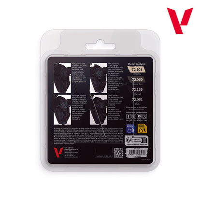 72.393 Vallejo Game Colour Set - Black Colour (4 x 18ML)