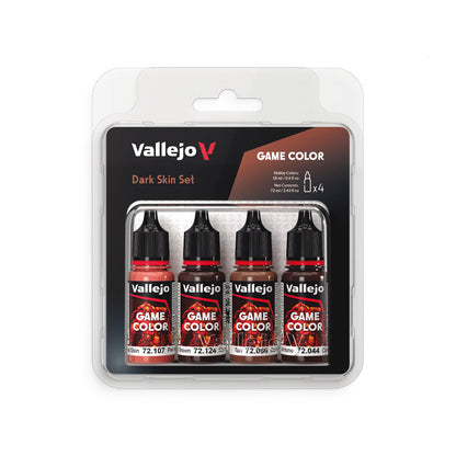 72.387 Vallejo Game Colour Set - Dark Skin (4 x 18ML)