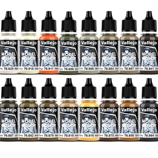 70.141 Vallejo Model Colour Set : Earth Tones (16 x 18 ML)