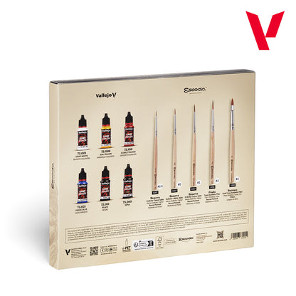 72.206 Vallejo Game Colour - Ultimate miniature Set Paint & Brushes (5)