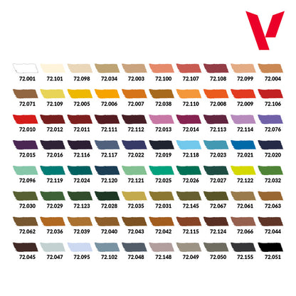 72.180 Vallejo Game Color - Foundation Case. 80 opaque colors (80 x 18 ML)