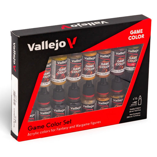 72.189 Vallejo Game Colour Set : Leather & Metal (16 x 18 ML)