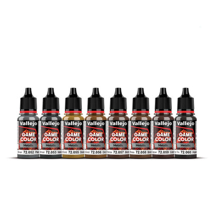 72.303 Vallejo Game Colour Set - Metallic Colors (8 x 18ML)