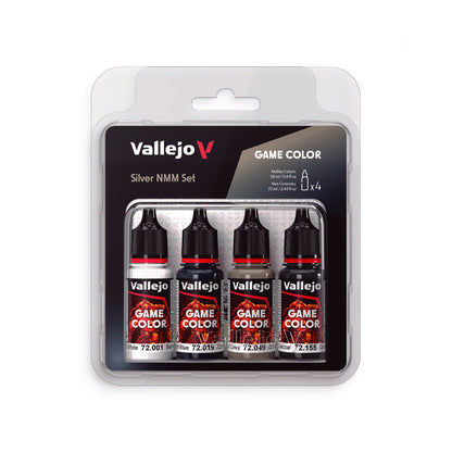 72.394 Vallejo Game Colour Set - Silver NMM (4 x 18ML)