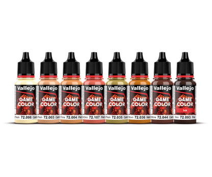72.187 Vallejo Game Colour Set : Skin Tones (8 x 18 ML)