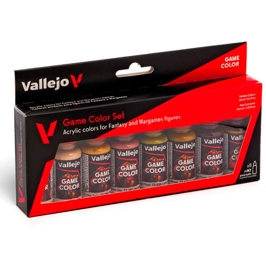 72.187 Vallejo Game Colour Set : Skin Tones (8 x 18 ML)