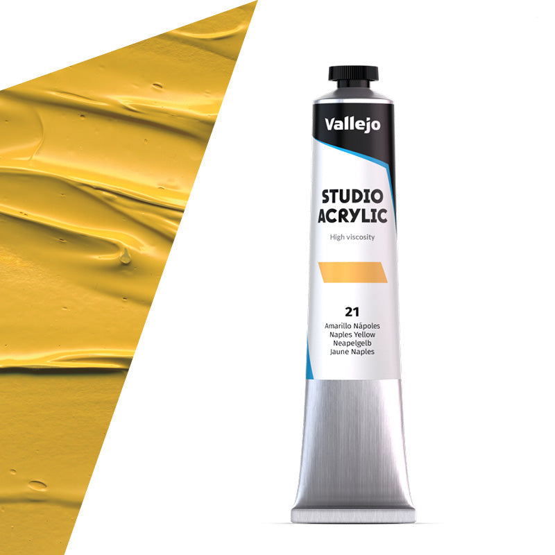 21.021 Vallejo Studio Acrylics - Naples Yellow - 58 ML