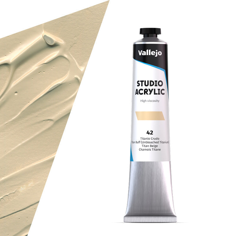 21.042 Vallejo Studio Acrylics - Titan Buff (Unbleached Titanium) - 58 ML