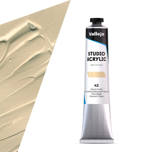 21.042 Vallejo Studio Acrylics - Titan Buff (Unbleached Titanium) - 58 ML