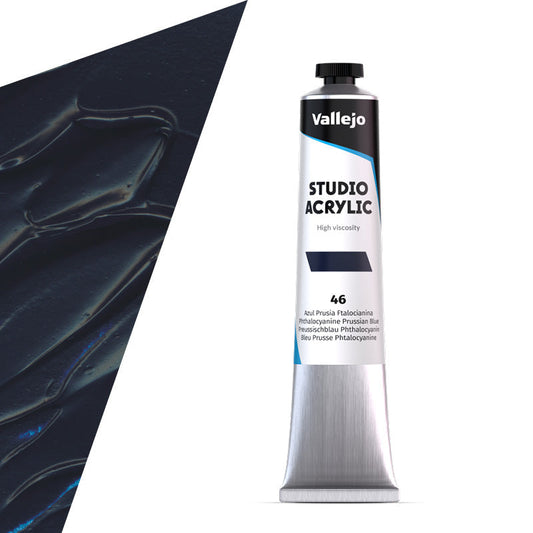 21.046 Vallejo Studio Acrylics - Phthalocyanine Prussian Blue - 58 ML
