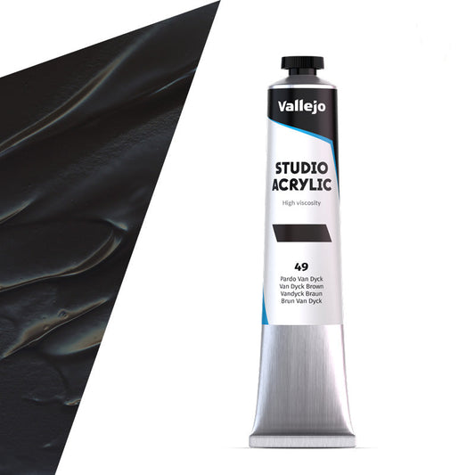 21.049 Vallejo Studio Acrylics - Van Dyck Brown - 58 ML