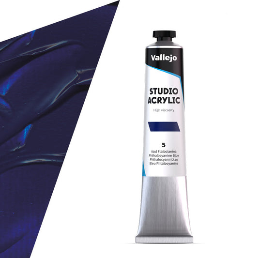 21.005 Vallejo Studio Acrylics - Phthalocyanine Blue - 58 ML