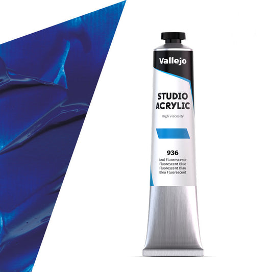 21.936 Vallejo Studio Acrylics - Fluorescent Blue - 58 ML