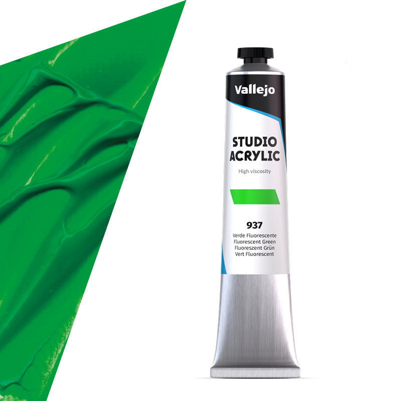 21.937 Vallejo Studio Acrylics - Fluorescent Green - 58 ML